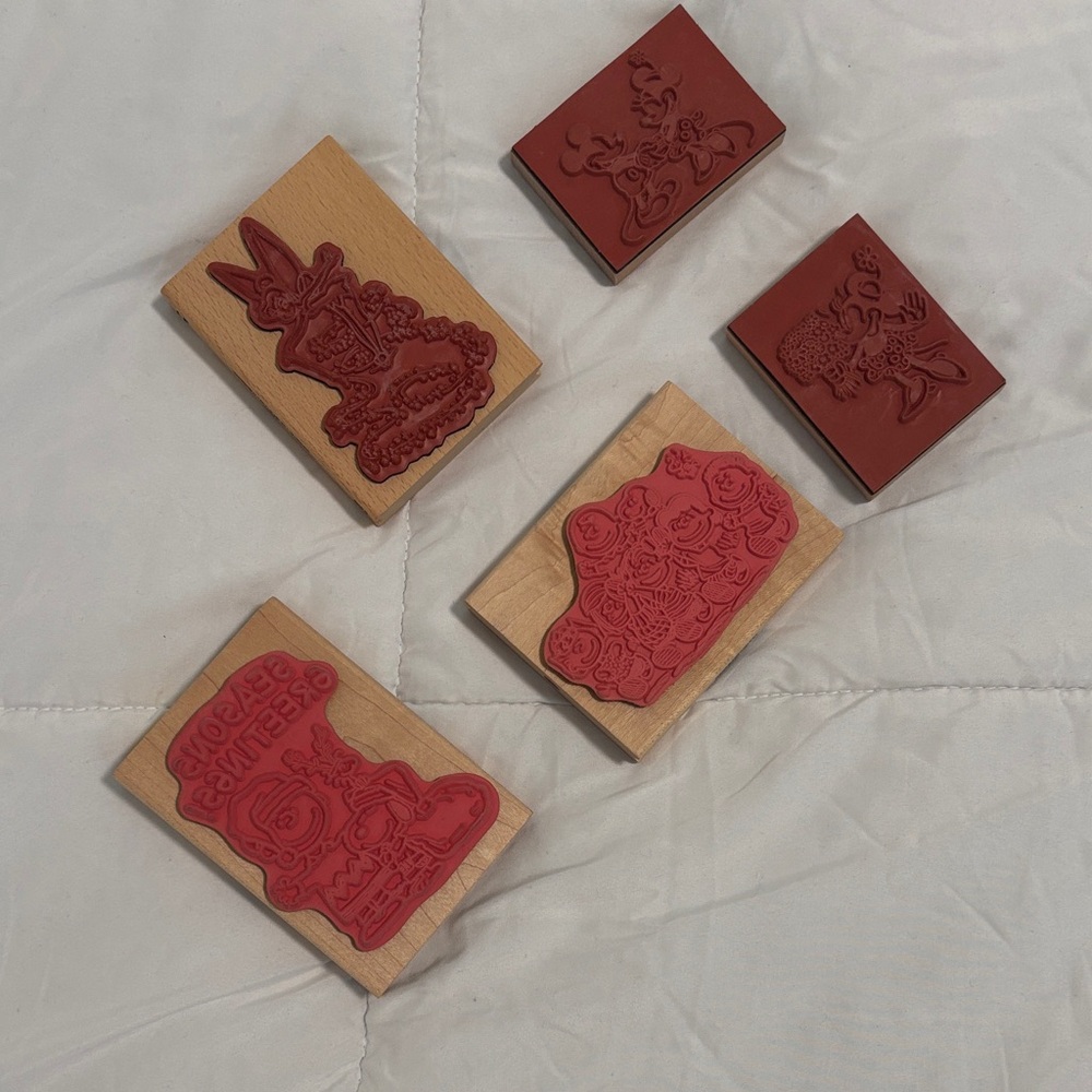 Disney / Charlie Brown Character Scrapbooking Stamps Set new - Picture 2 of 5